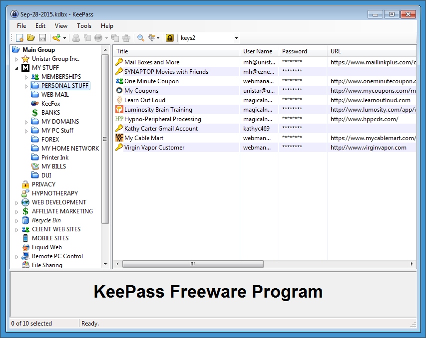 KeePass Freeware
